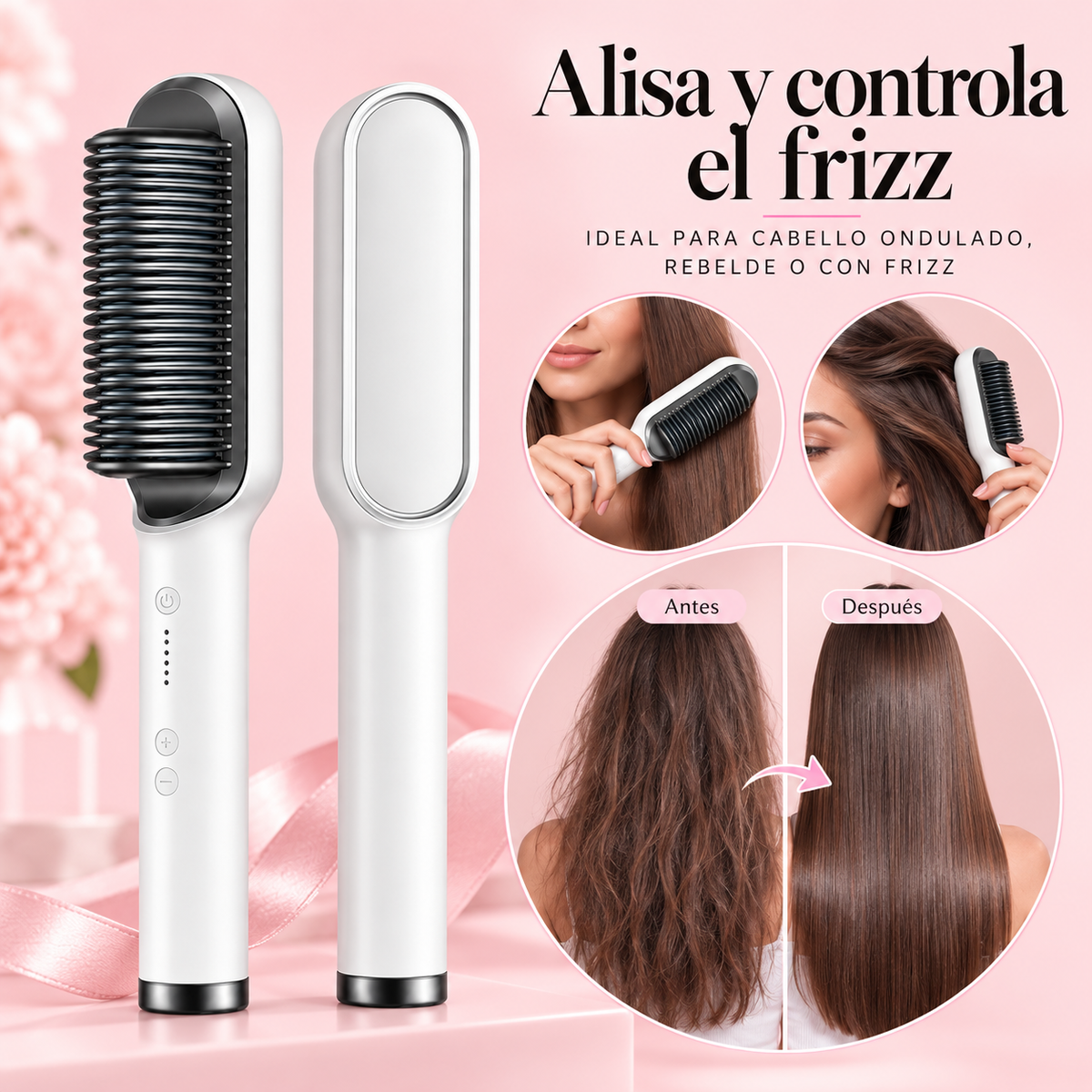 Cepillo Alisador Plancha 2 en 1